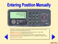 Manual input of position for VHF DSC radio in case of GPS signal failure.
