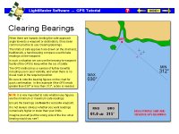 Clearing bearings used to make safe approach to a harbour.