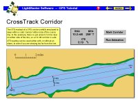 Using GPS cross-track corridor to avoid hazards.